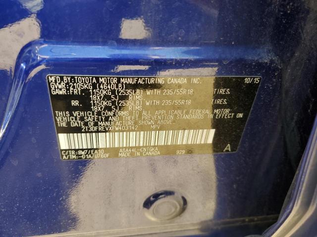2T3DFREVXFW403142 Toyota RAV4 LIMIT