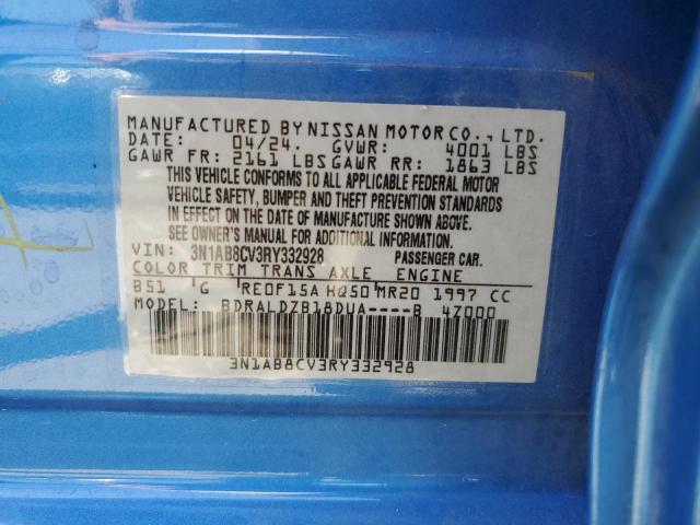 3N1AB8CV3RY332928 Nissan SENTRA SV