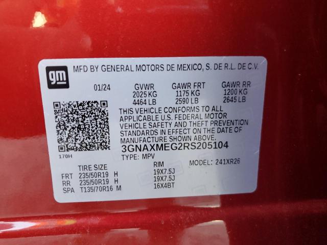 3GNAXMEG2RS205104 Chevrolet EQUINOX RS