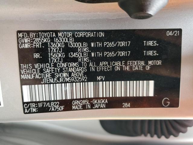 JTENU5JR7M5932592 Toyota 4RUNNER SR