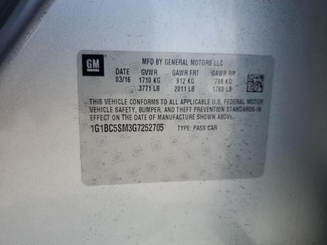 1G1BC5SM3G7252705 Chevrolet CRUZE LS