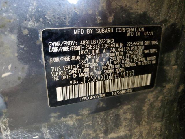JF2SKAXC6MH574393 Subaru Forester T