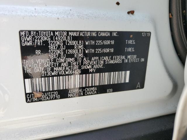 2T3EWRFV0LW064826 Toyota RAV4 XSE