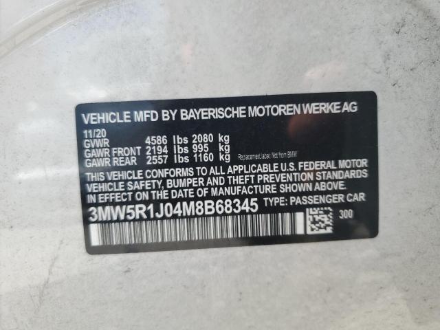 3MW5R1J04M8B68345 BMW 330I