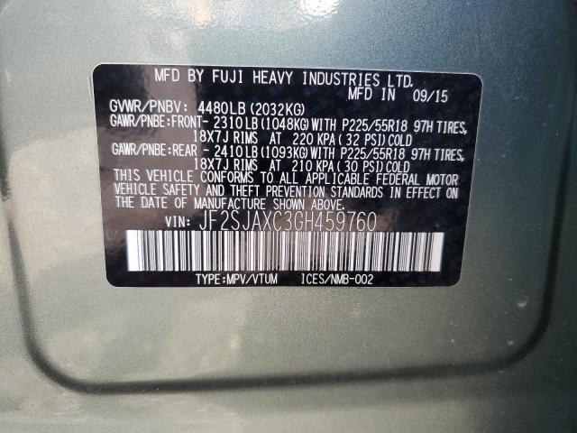 JF2SJAXC3GH459760 Subaru FORESTER 2