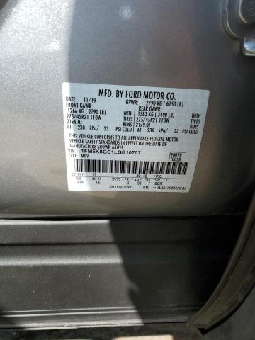 1FM5K8GC1LGB10707 Ford EXPLORER S