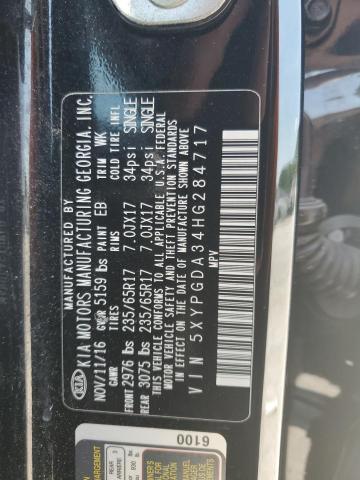 5XYPGDA34HG284717 KIA SORENTO LX