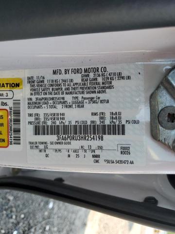 3FA6P0RU3HR254198 Ford FUSION TIT