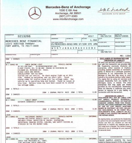 W1KYJ8BA3MA043094 Mercedes-Benz Amg Gt Bla