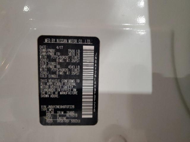 JN8AY2NE8H9707226 Nissan ARMADA PLA