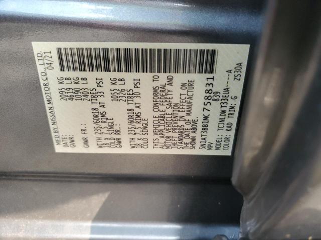 5N1AT3BB1MC758831 Nissan ROGUE SV