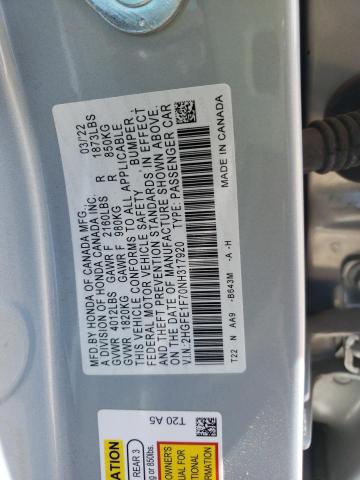2HGFE1F70NH317920 Honda CIVIC EX