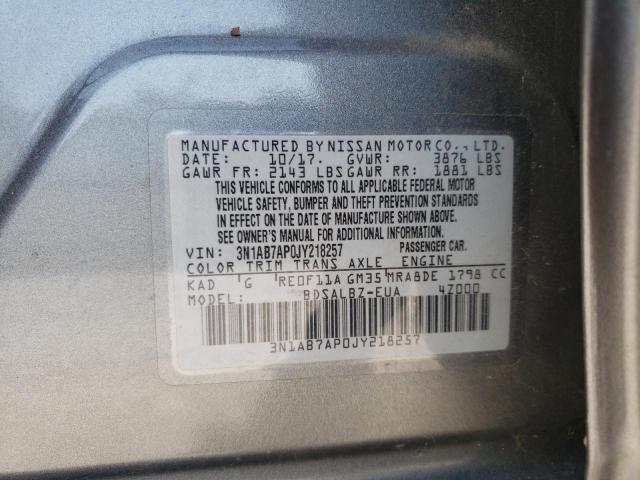 3N1AB7AP0JY218257 Nissan SENTRA S