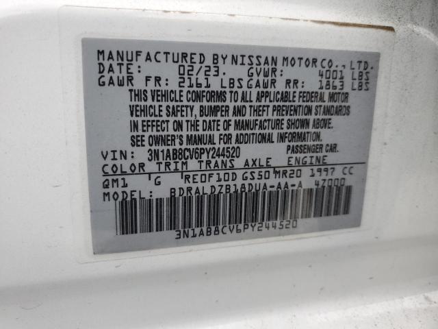 3N1AB8CV6PY244520 Nissan SENTRA SV