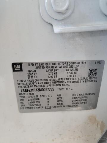 LRBFZMR43MD097785 Buick ENVISION P