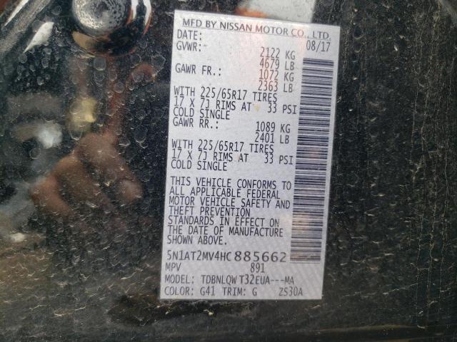 5N1AT2MV4HC885662 Nissan ROGUE SV