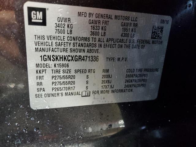 1GNSKHKCXGR471336 Chevrolet SUBURBAN K