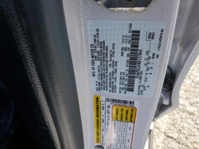3FA6P0SU4KR177844 Ford FUSION TIT