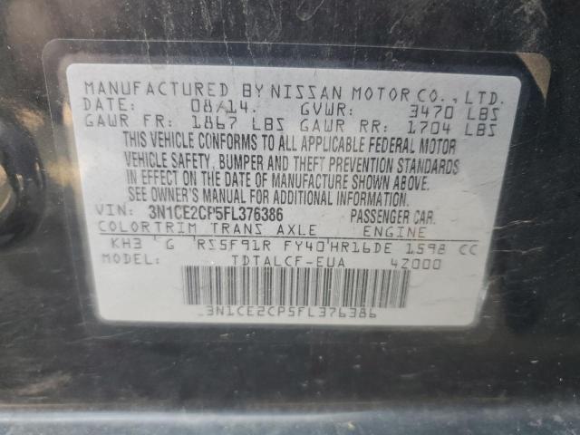 3N1CE2CP5FL376386 Nissan VERSA NOTE