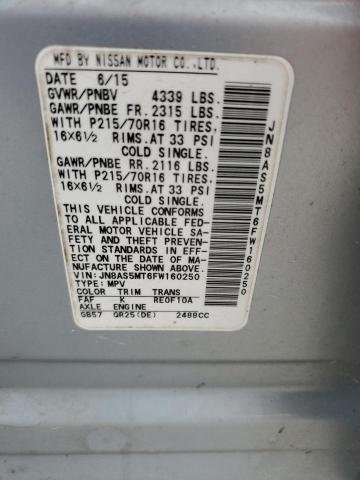 JN8AS5MT6FW160250 Nissan ROGUE SELE