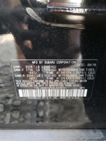 4S4BTGPD6L3116304 Subaru OUTBACK TO