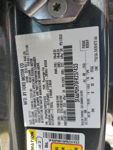 3FA6P0H70FR237433 Ford FUSION SE