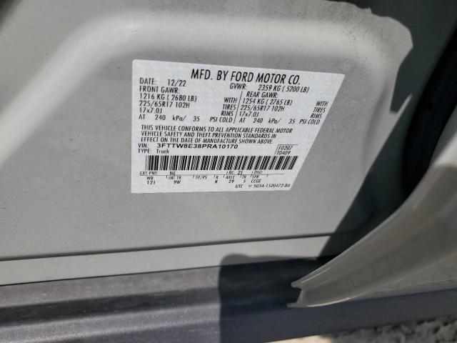 3FTTW8E38PRA10170 Ford MAVERICK X