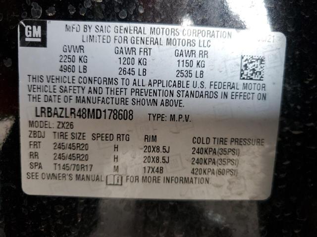 LRBAZLR48MD178608 Buick ENVISION P