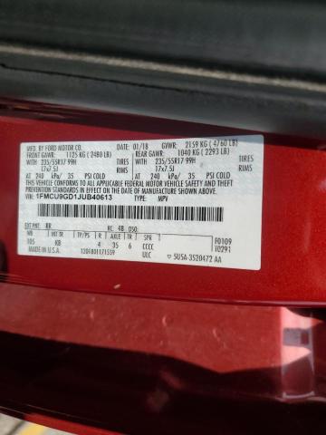 1FMCU9GD1JUB40613 Ford ESCAPE SE