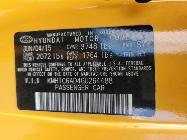 KMHTC6AD4GU264488 Hyundai Veloster