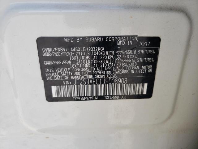 JF2SJAEC1JH506908 Subaru FORESTER 2