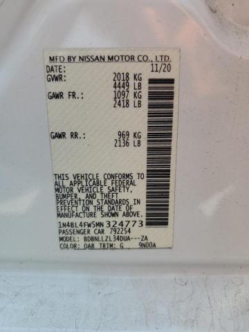 1N4BL4FW5MN324773 Nissan ALTIMA PLA