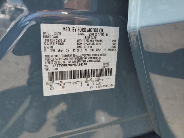 3FTTW8E98PRA24378 Ford MAVERICK X