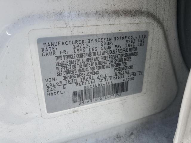 3N1AB7AP6EL629343 Nissan SENTRA S