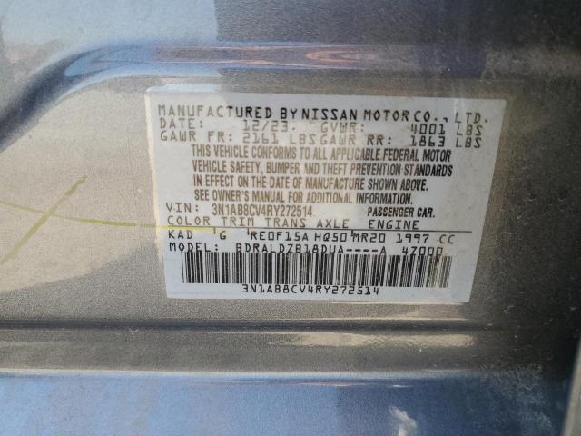3N1AB8CV4RY272514 Nissan SENTRA SV