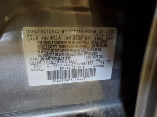3N1AB7AP4JL611899 Nissan SENTRA S
