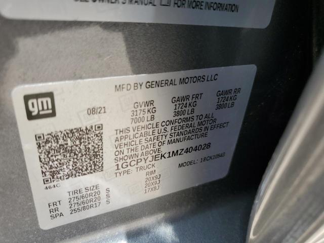 1GCPYJEK1MZ404028 Chevrolet Silverado