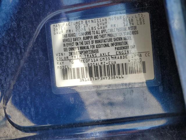 3N1AB7AP3HY338466 Nissan SENTRA S