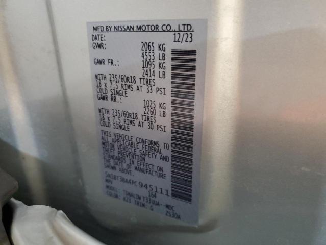 5N1BT3BA4PC945111 Nissan ROGUE SV