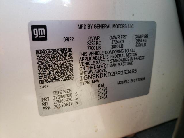 1GNSKDKD2PR163465 Chevrolet SUBURBAN K