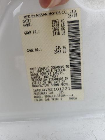 1N4BL4FV2KC101221 Nissan ALTIMA PLA