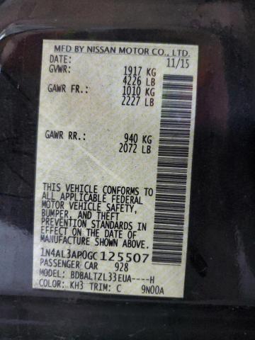 1N4AL3AP0GC125507 Nissan ALTIMA 2.5