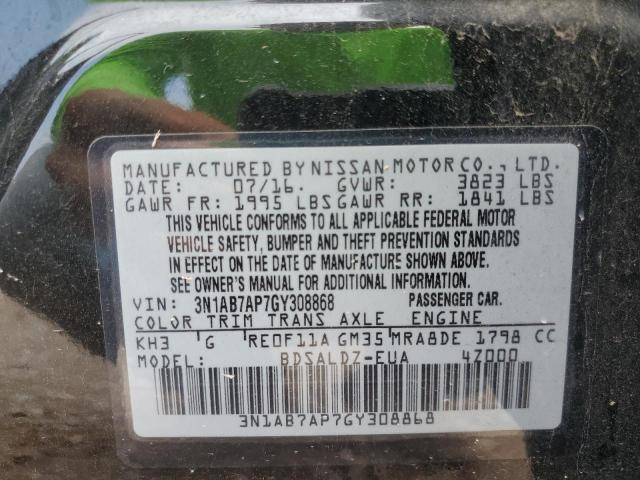 3N1AB7AP7GY308868 Nissan SENTRA S