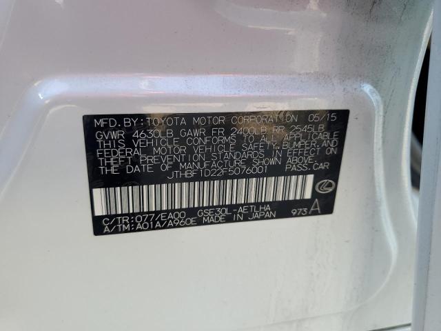 JTHBF1D22F5076001 Lexus IS 250