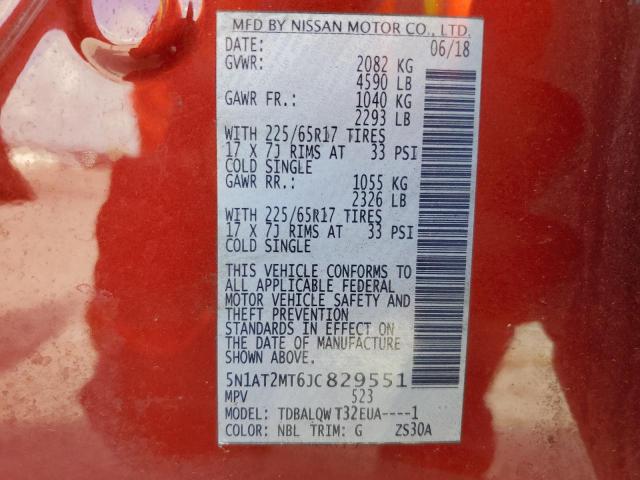 5N1AT2MT6JC829551 Nissan ROGUE S