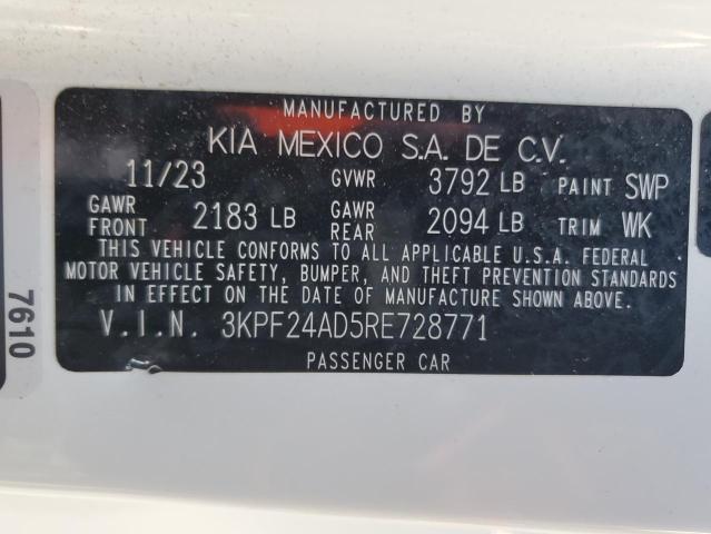 3KPF24AD5RE728771 KIA FORTE LX