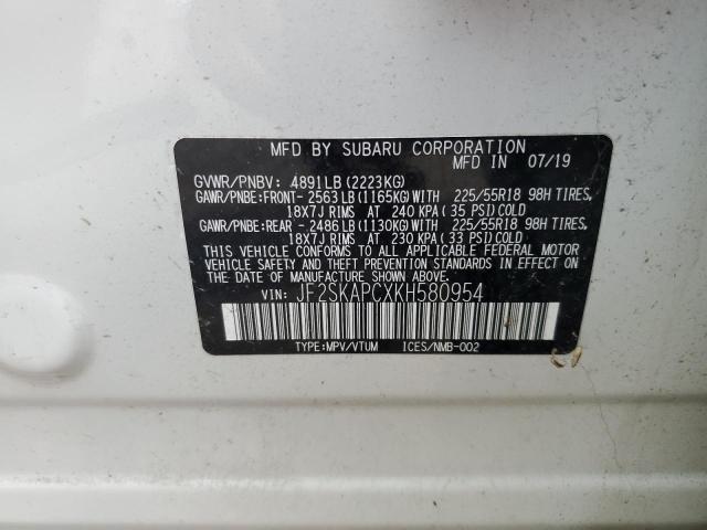 JF2SKAPCXKH580954 Subaru FORESTER S