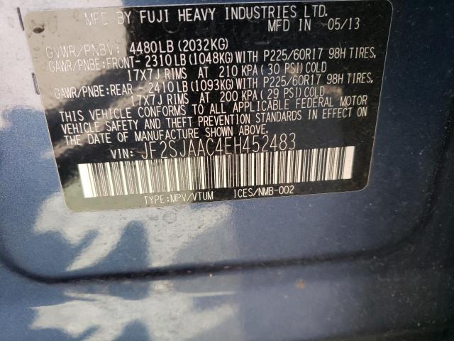 JF2SJAAC4EH452483 Subaru FORESTER 2