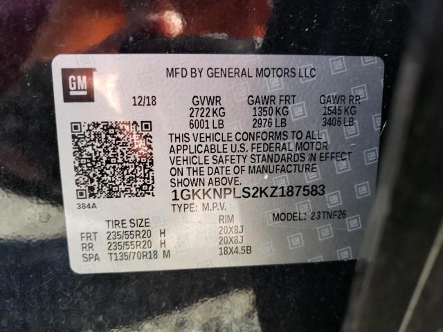1GKKNPLS2KZ187583 GMC Acadia Denali