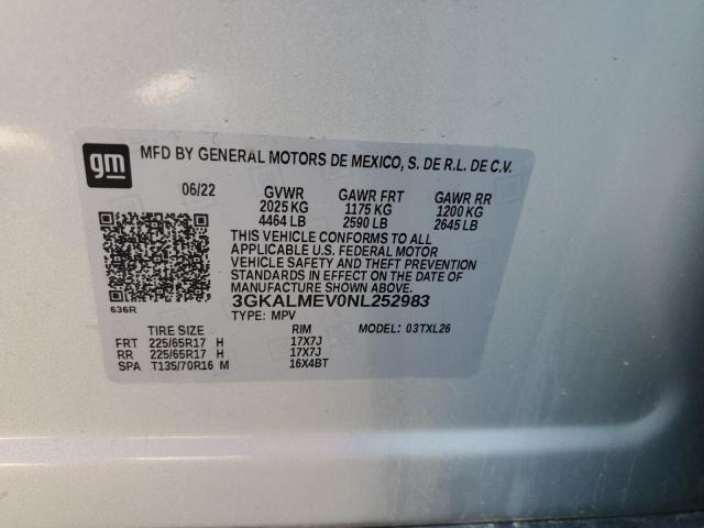 3GKALMEV0NL252983 GMC Terrain Sle